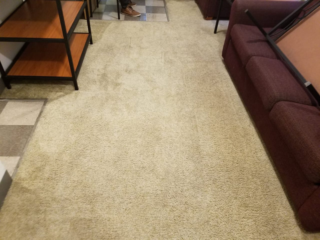 Office lounge carpet after