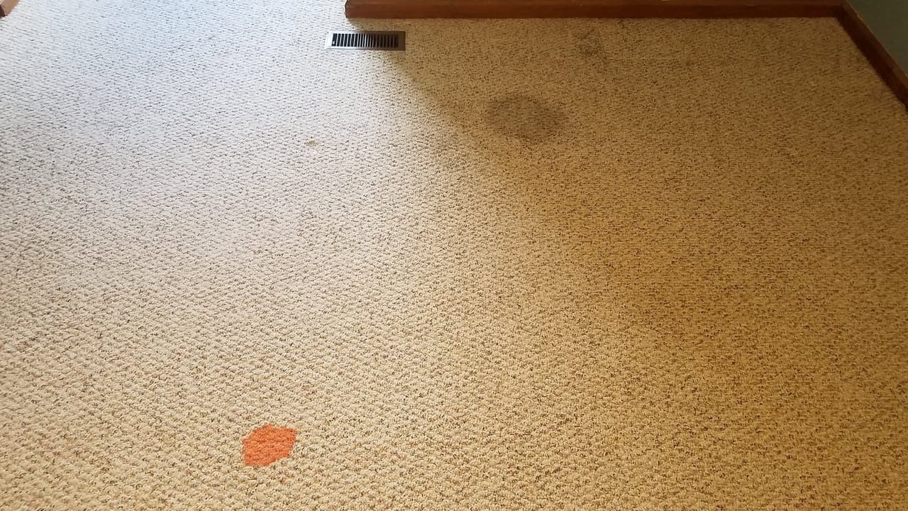 Orange and gray spots before