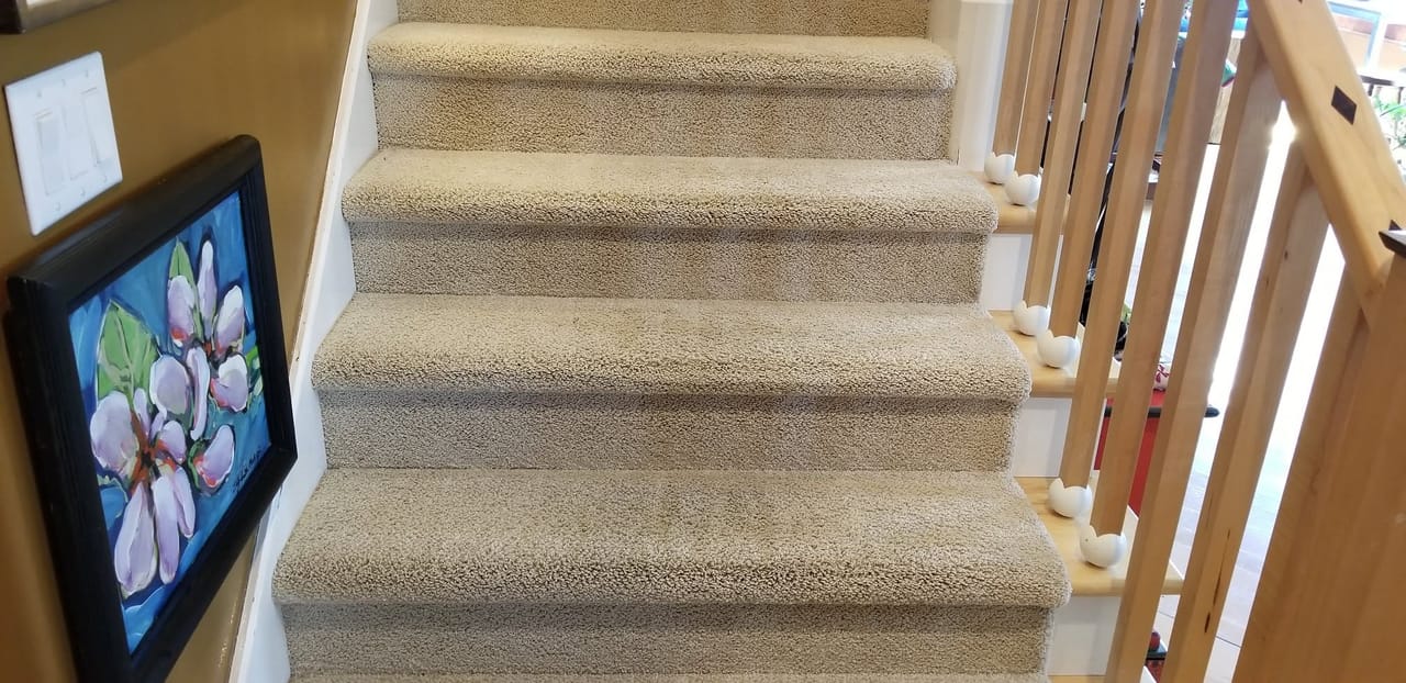 Coffee removal on stairs after