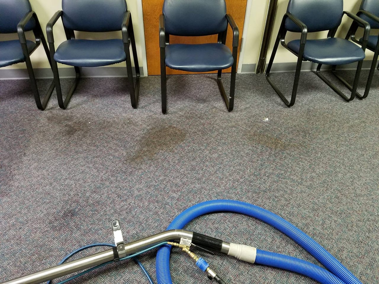 Waiting room stains before